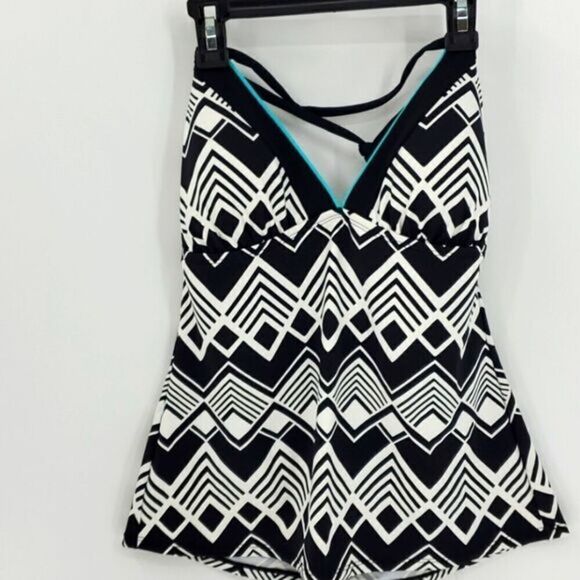 A.N.A. NWT bathing suit top. Size 10, Baby Doll Y2K Classic black. - Picture 1 of 8